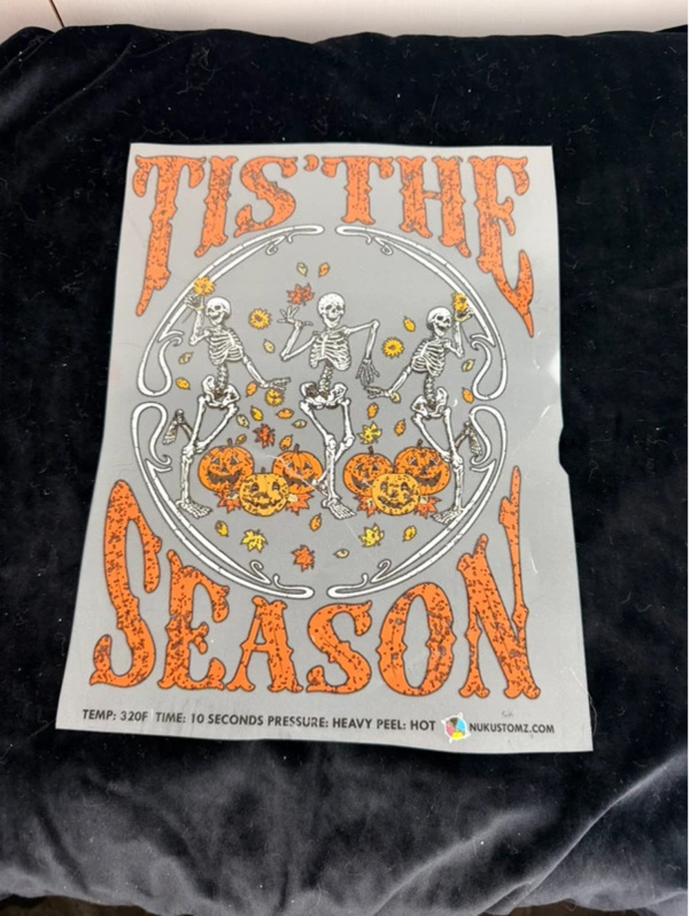Halloween Heat Transfer Tis the Season Ready to Press Heat Transfer Fall Shirt